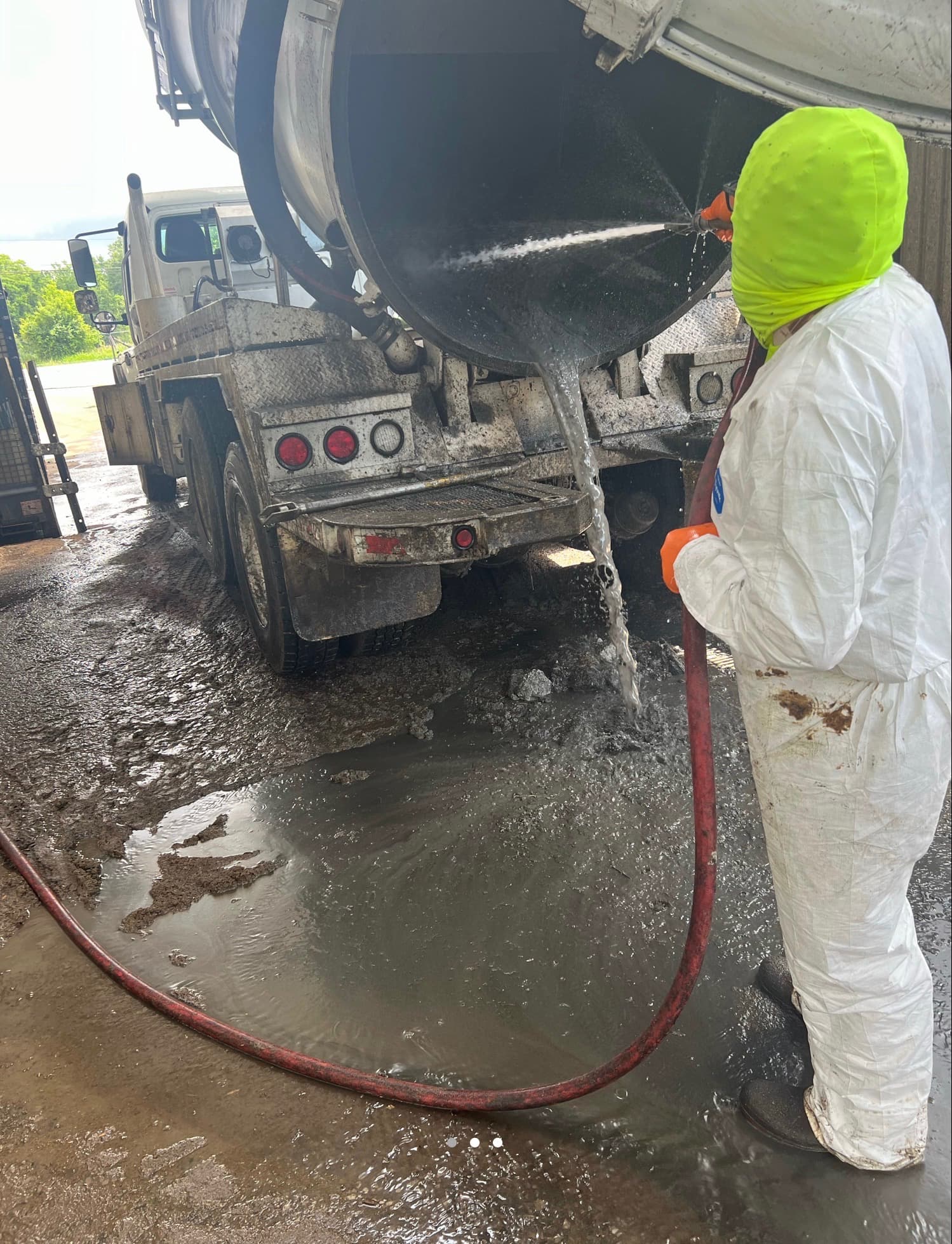 Vac truck washdown and industrial field work